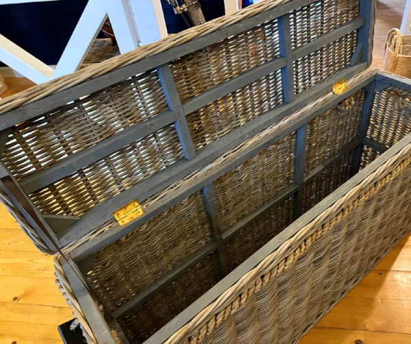 Pflanzkübel aus Rattan groß
