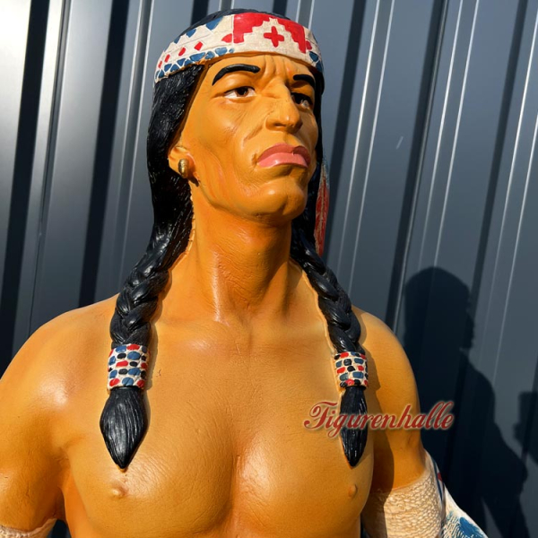 Große Indianer Werbefigur Statue