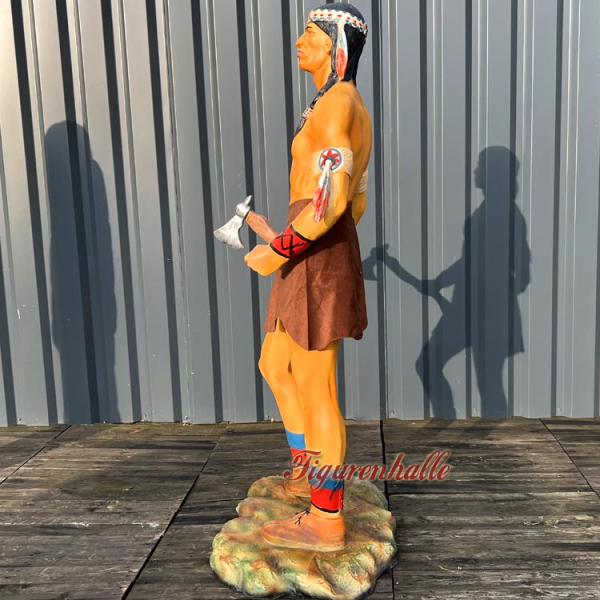 Lebensgroß Indianer Aufstellfigur Deko