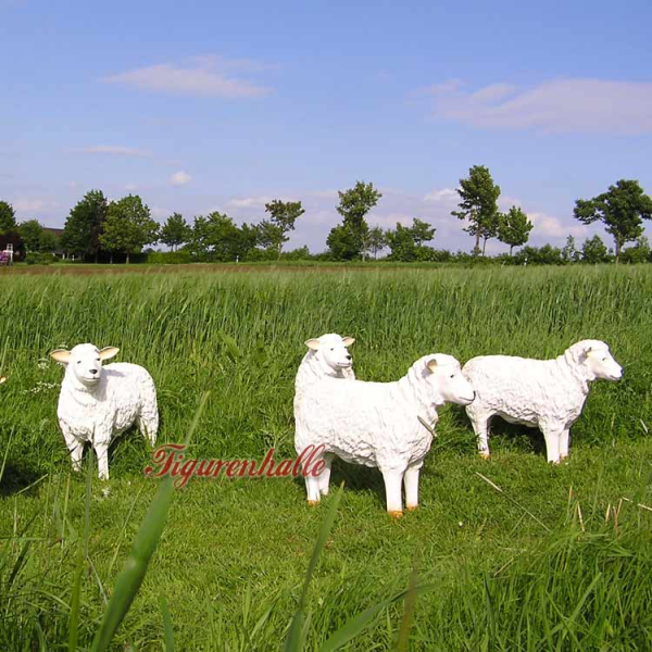 3er Schäfchen als Herde Figuren