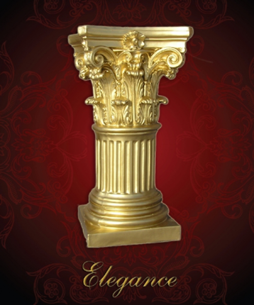 Golden decorative column