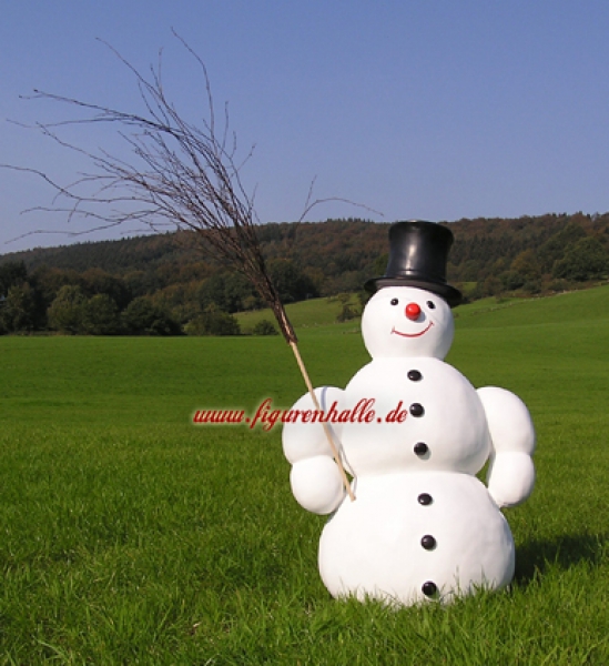 Schneemann Gartenfigur